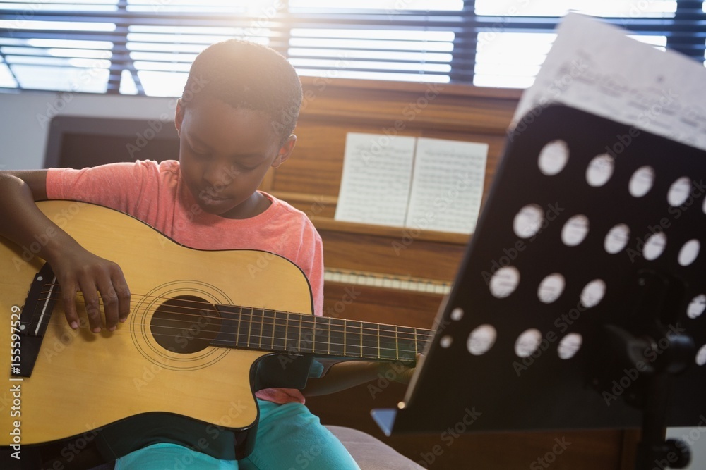learning guitar